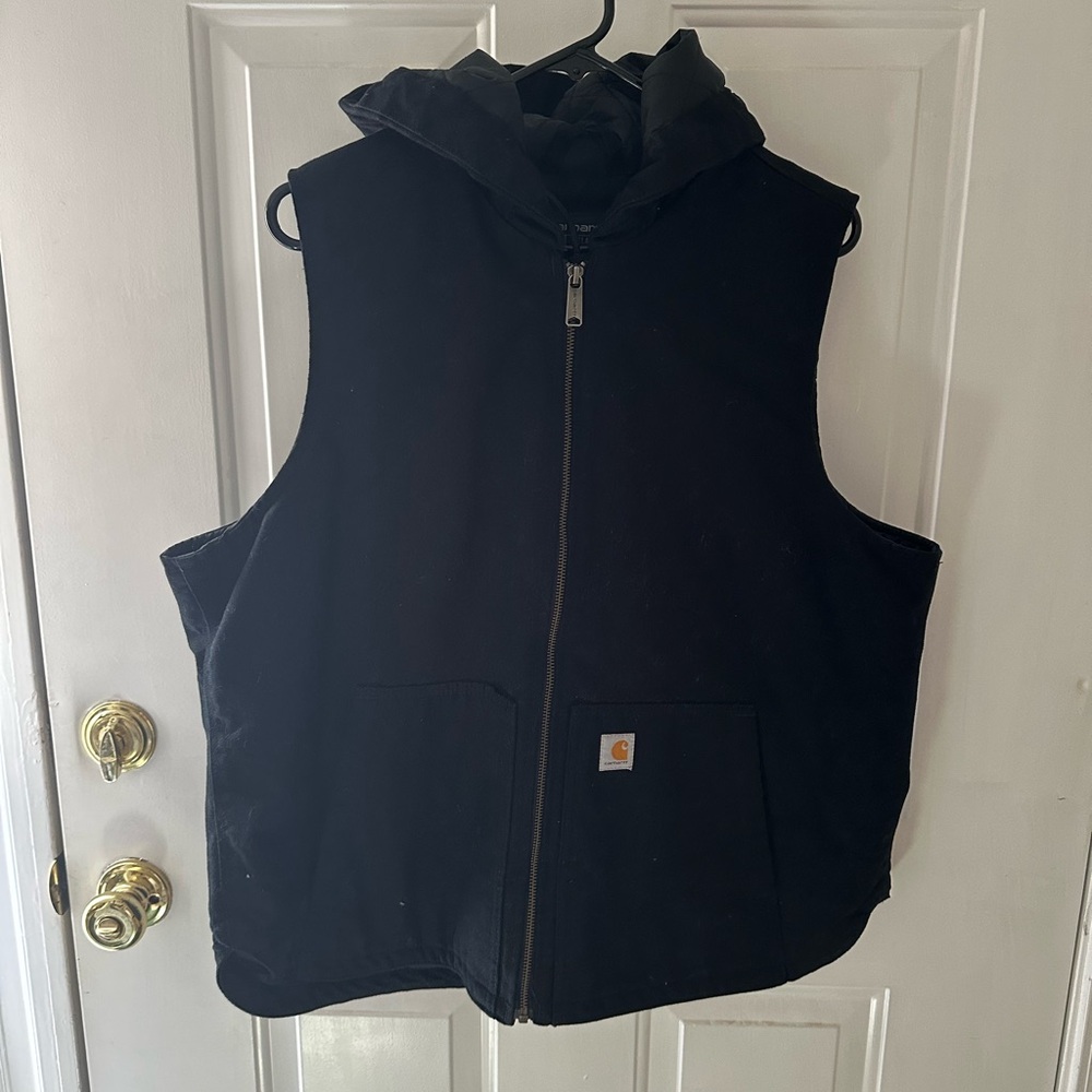 Carhartt Women's Relaxed Fit Washed Duck Insulated Hooded Vest